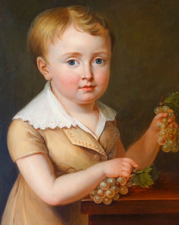Portrait d'enfant d'époque Empire attribué à Jeanne-Elisabeth Chaudet - maison Alphonse Giroux