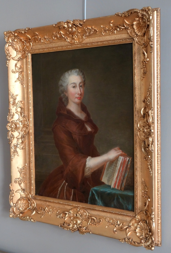 Ecole Française du XVIIIe siècle, portrait d'une fausse dévote, suiveur de Nattier