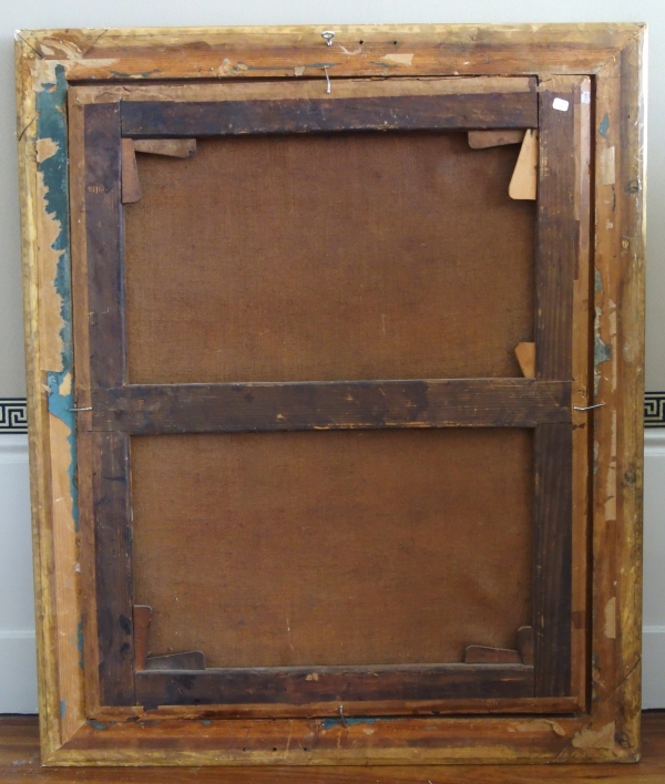 Ecole Française du XVIIIe siècle : grand portrait de dame aristocrate époque Louis XVI - 79cm x 95cm