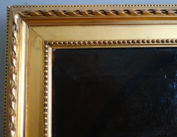 Ecole Française du XVIIIe siècle : grand portrait de dame aristocrate époque Louis XVI - 79cm x 95cm