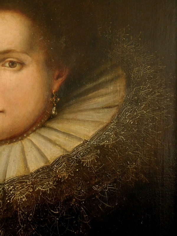 Dutch school : portrait of a 17th century young lady