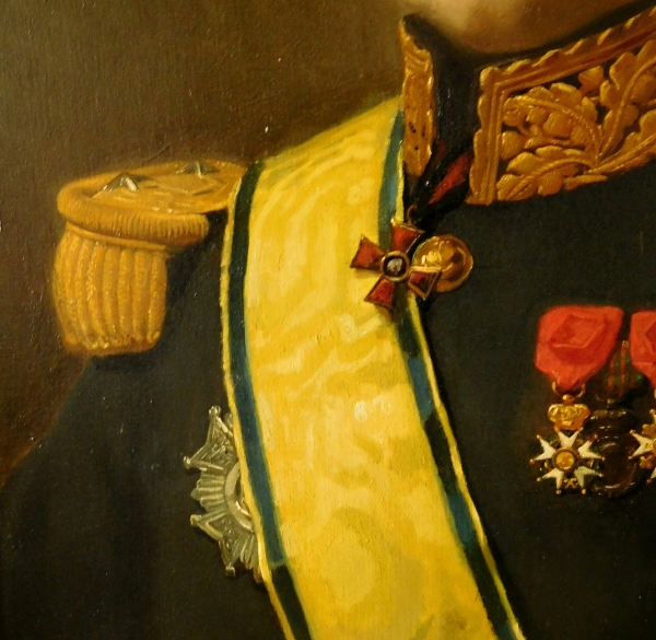 Augustin Feyen-Perrin : portrait of General Letang, oil on canvas, mid 19th century circa 1857