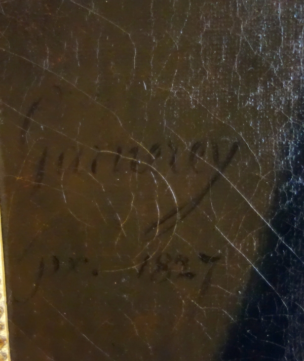 Jean François Garneray, élève de David : portrait d'homme d'époque Restauration, huile sur toile