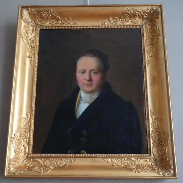 Jean François Garneray, élève de David : portrait d'homme d'époque Restauration, huile sur toile