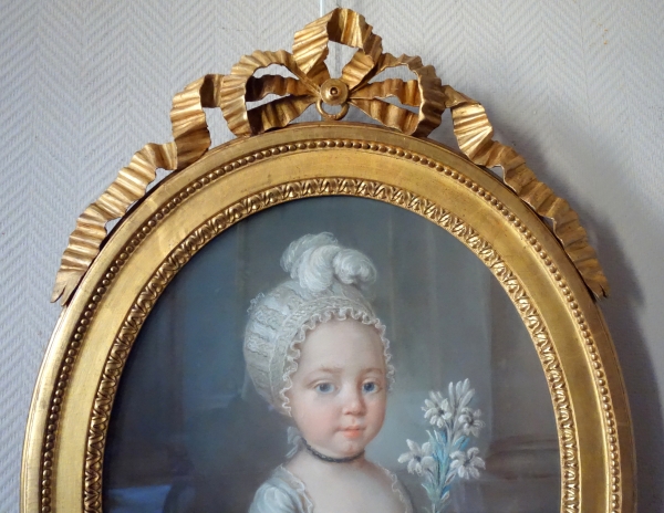 18th century French school, pastel portrait of Marie Thérèse Charlotte de France