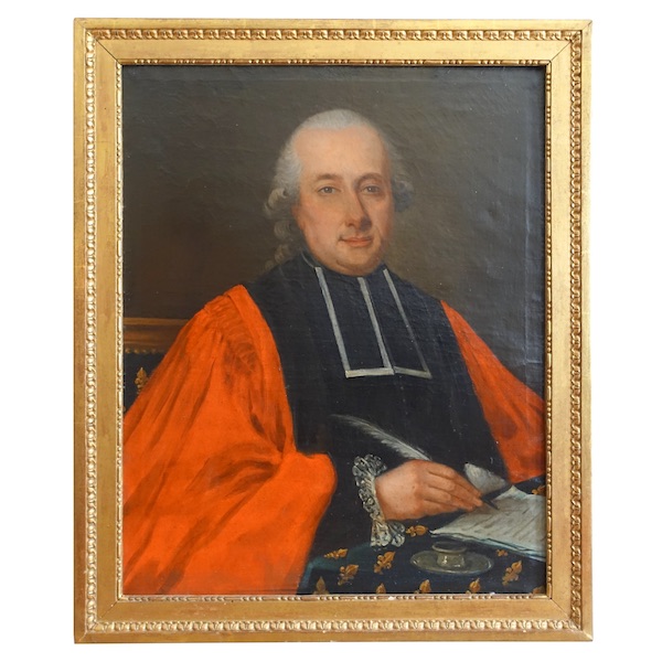 Ecole française du XVIIIe siècle, portrait d'aristocrate, magistrat d'époque Louis XVI