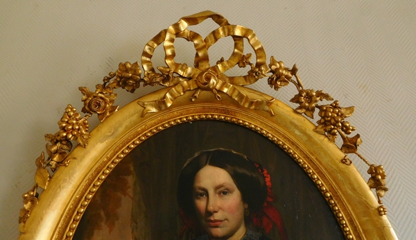 Marquessa de La Baume du Puy-Montbrun, Napoleon III oil on canvas, mid-19th century