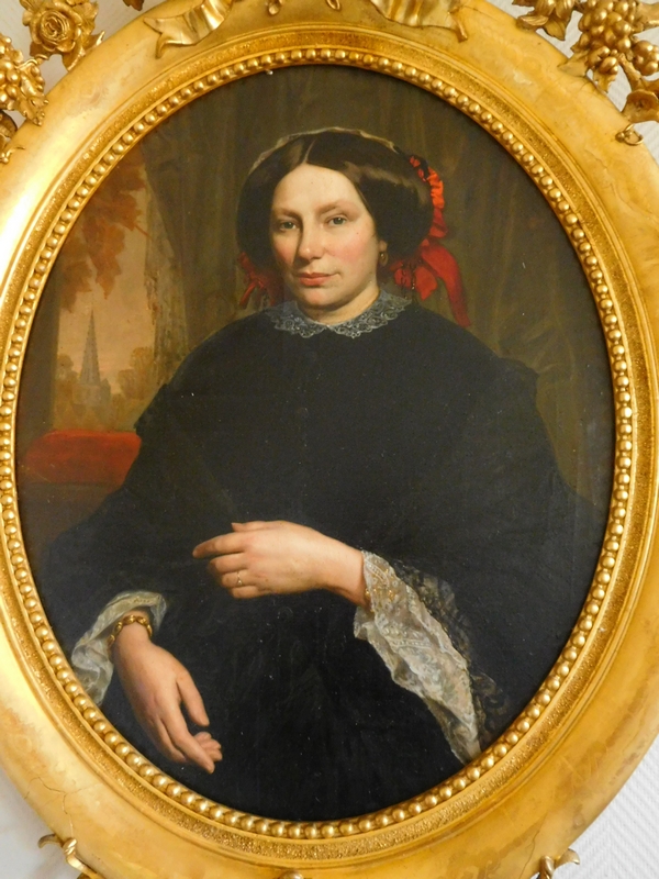 Marquessa de La Baume du Puy-Montbrun, Napoleon III oil on canvas, mid-19th century