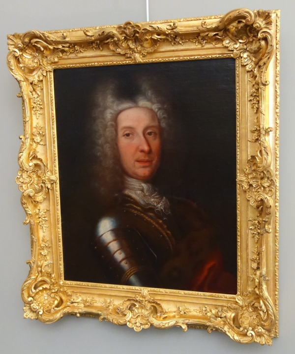 Ecole Française du XVIIIe siècle, portrait d'aristocrate officier en cuirasse, époque Régence