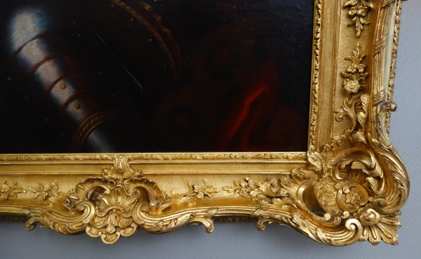 Ecole Française du XVIIIe siècle, portrait d'aristocrate officier en cuirasse, époque Régence