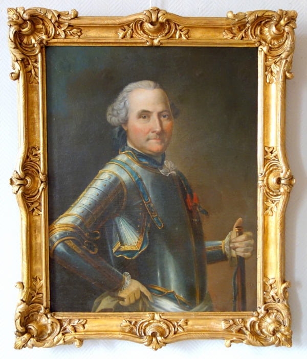 Louis XV portrait of a French aristocrat, General Officer and knight of St Louis
