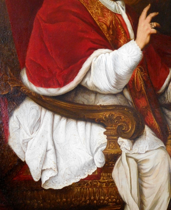 18th century French school, portrait of Pope Benedict XIV, oil on canvas - 128cm x 94cm