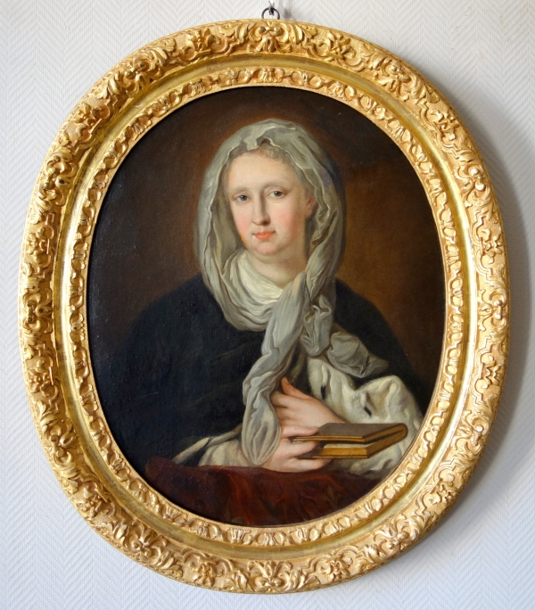 Ecole française du XVIIIe siècle, portrait de la Princesse Marie Victoire de Savoie - Carignan, huile sur toile
