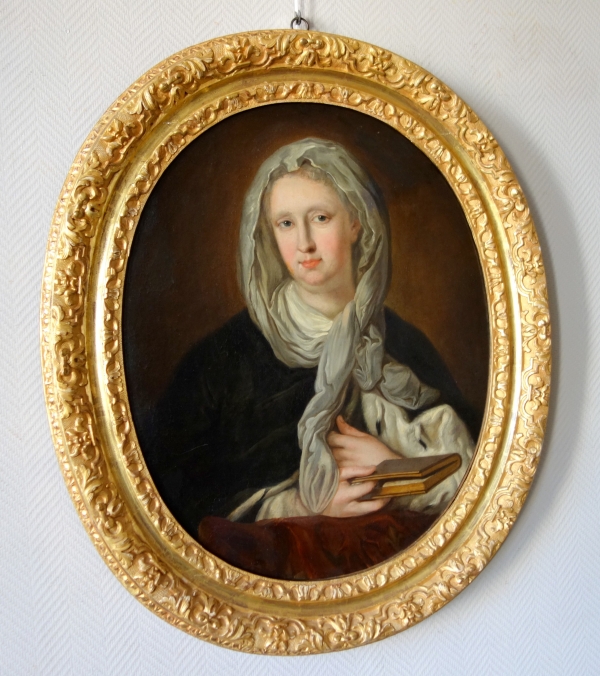 Ecole française du XVIIIe siècle, portrait de la Princesse Marie Victoire de Savoie - Carignan, huile sur toile