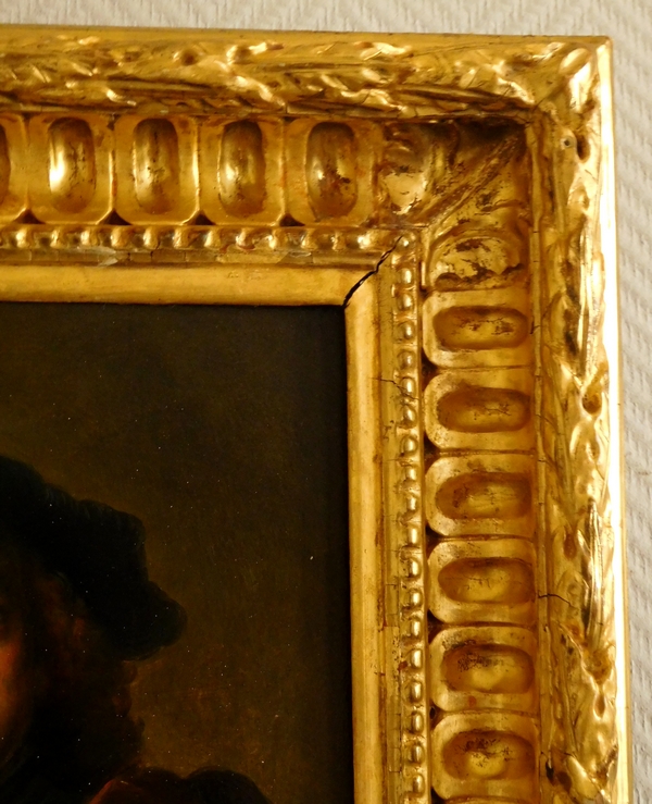 Ecole Italienne du début XIXe siècle portrait de Rembrandt de la galerie des offices à Florence
