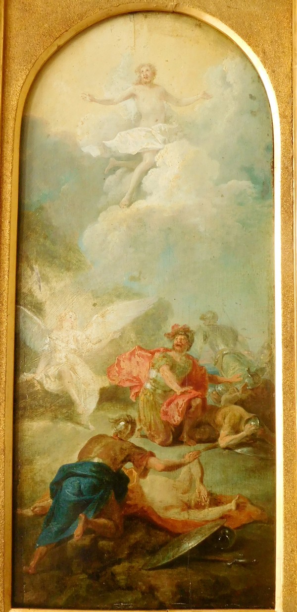 Early 18th century French school : Christ Resurrection - oil on panel