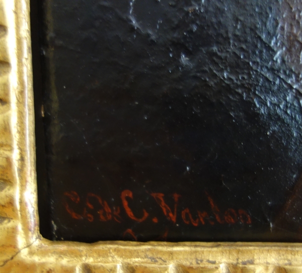 Christ Resurrection after Van Loo, oil on canvas, Louis XIV gilt wood frame