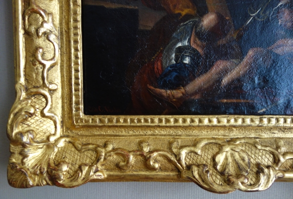 Christ Resurrection after Van Loo, oil on canvas, Louis XIV gilt wood frame