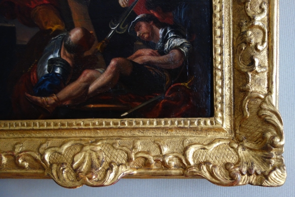 Christ Resurrection after Van Loo, oil on canvas, Louis XIV gilt wood frame