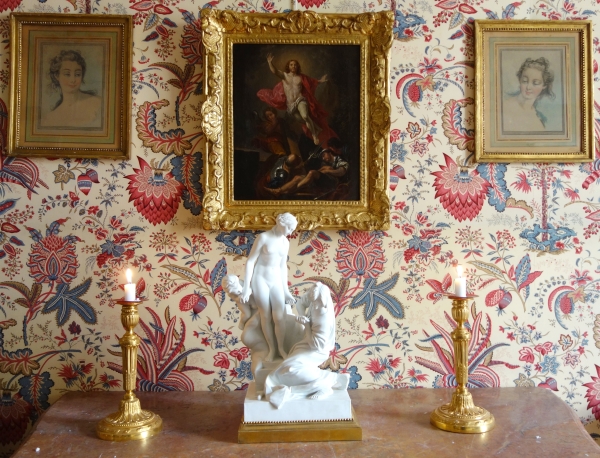 Christ Resurrection after Van Loo, oil on canvas, Louis XIV gilt wood frame