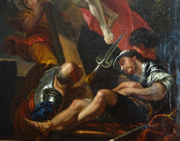 Christ Resurrection after Van Loo, oil on canvas, Louis XIV gilt wood frame