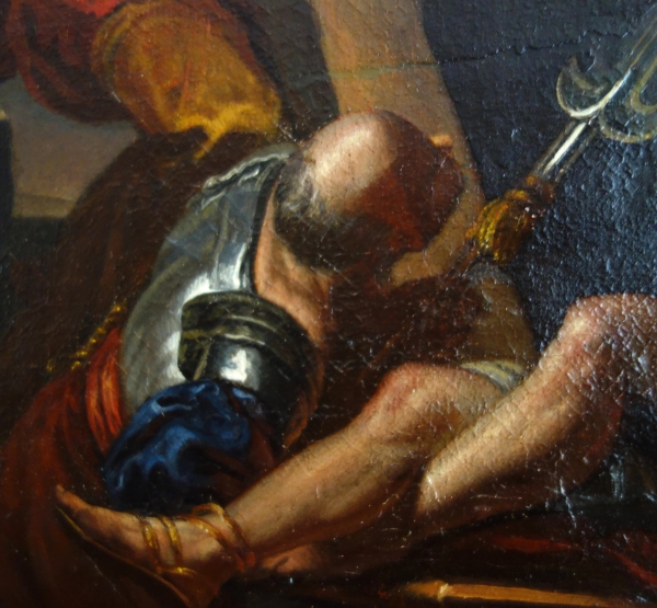 Christ Resurrection after Van Loo, oil on canvas, Louis XIV gilt wood frame