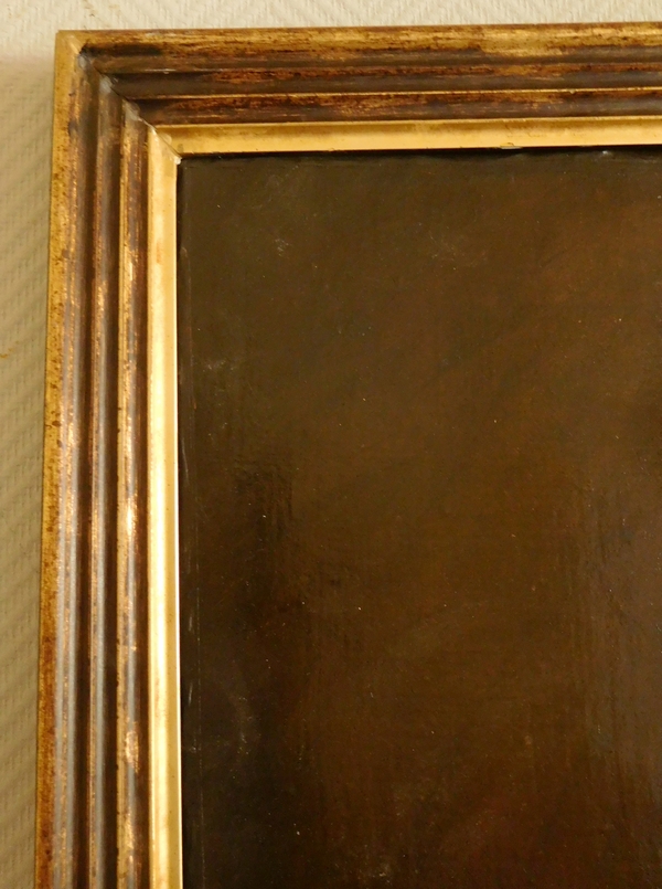 Ecole Française du XVIIIe, grand portrait de Saint Pierre en Pape, huile sur toile - 138,5cm x 57cm