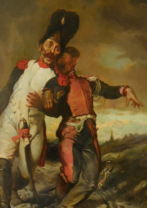 19th century French school in the taste of Horace Vernet : drunk as a Polish