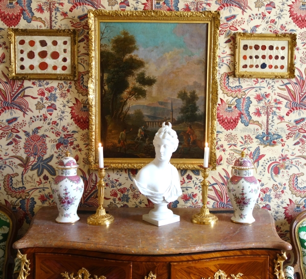 Ecole Française du XVIIIe siècle, scène de chasse à courre - le Bât l'Eau - HST 90cm x 74cm