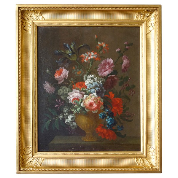 19th century French school : flowers in a vase circa 1800 - 81.5cm x 70.5cm