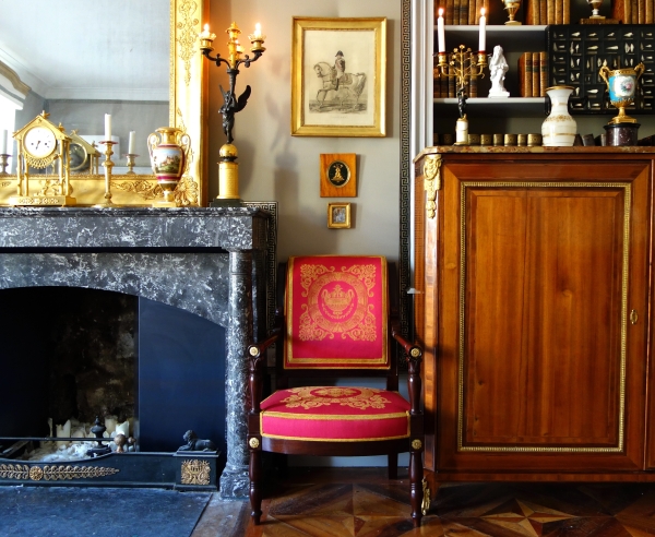 Miniature picture of a grenadier and beautiful lady - gouache - early 19th century