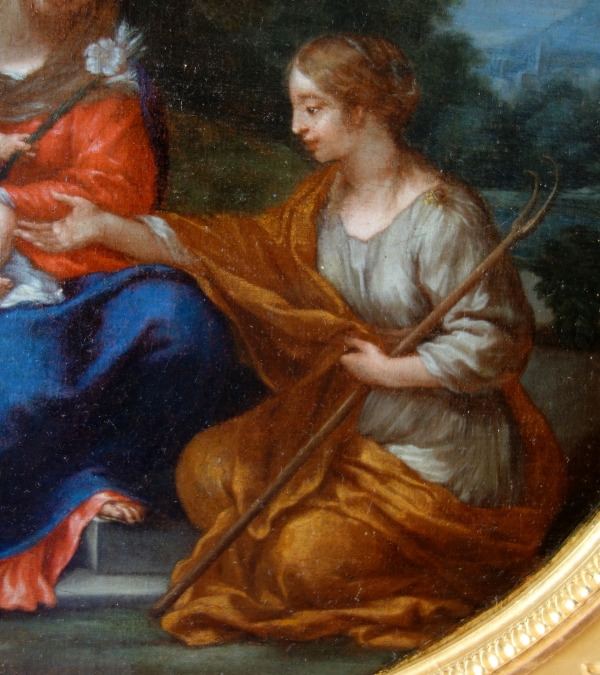 Ecole Française fin XVIIe siècle, Vierge à l'Enfant & Sainte Martine d'après Pierre Cortone