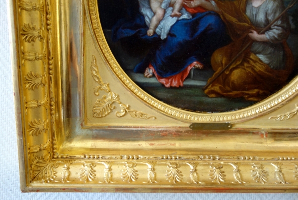 17th century French school : Virgin and Child and Saint Martine after Pierre Cortone