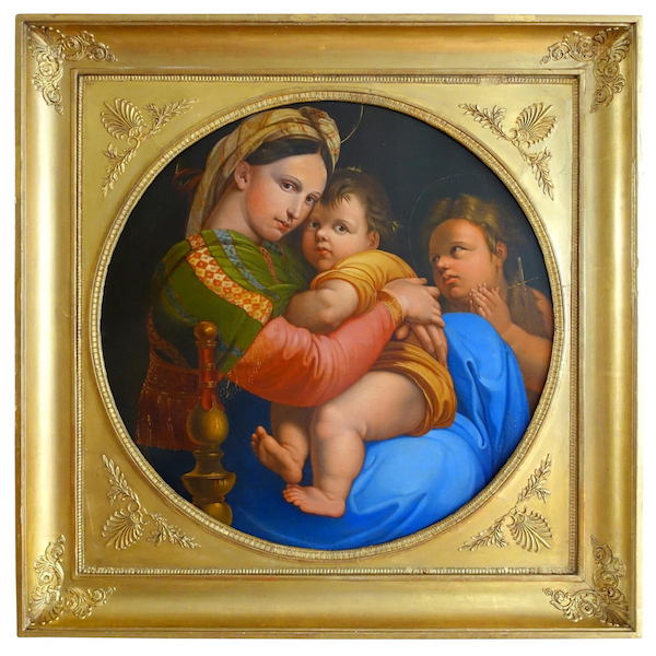 La Madonna della Seggiola circa 1820 after Raffaello Sanzio - 91cm x 91cm