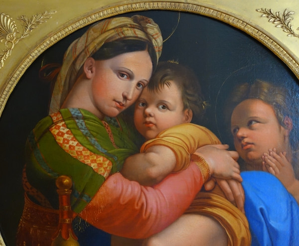 La Madonna della Seggiola circa 1820 after Raffaello Sanzio - 91cm x 91cm