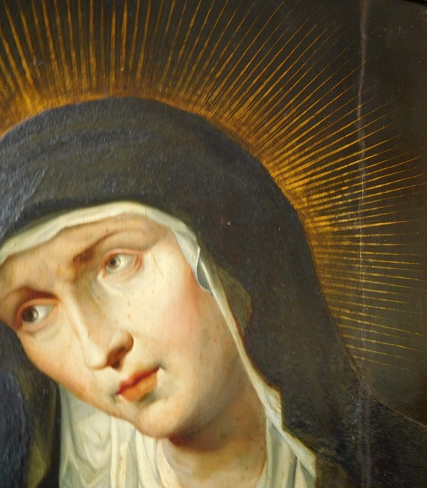 17th century Flemish school (Antwerp), portrait of the Virgin Mary