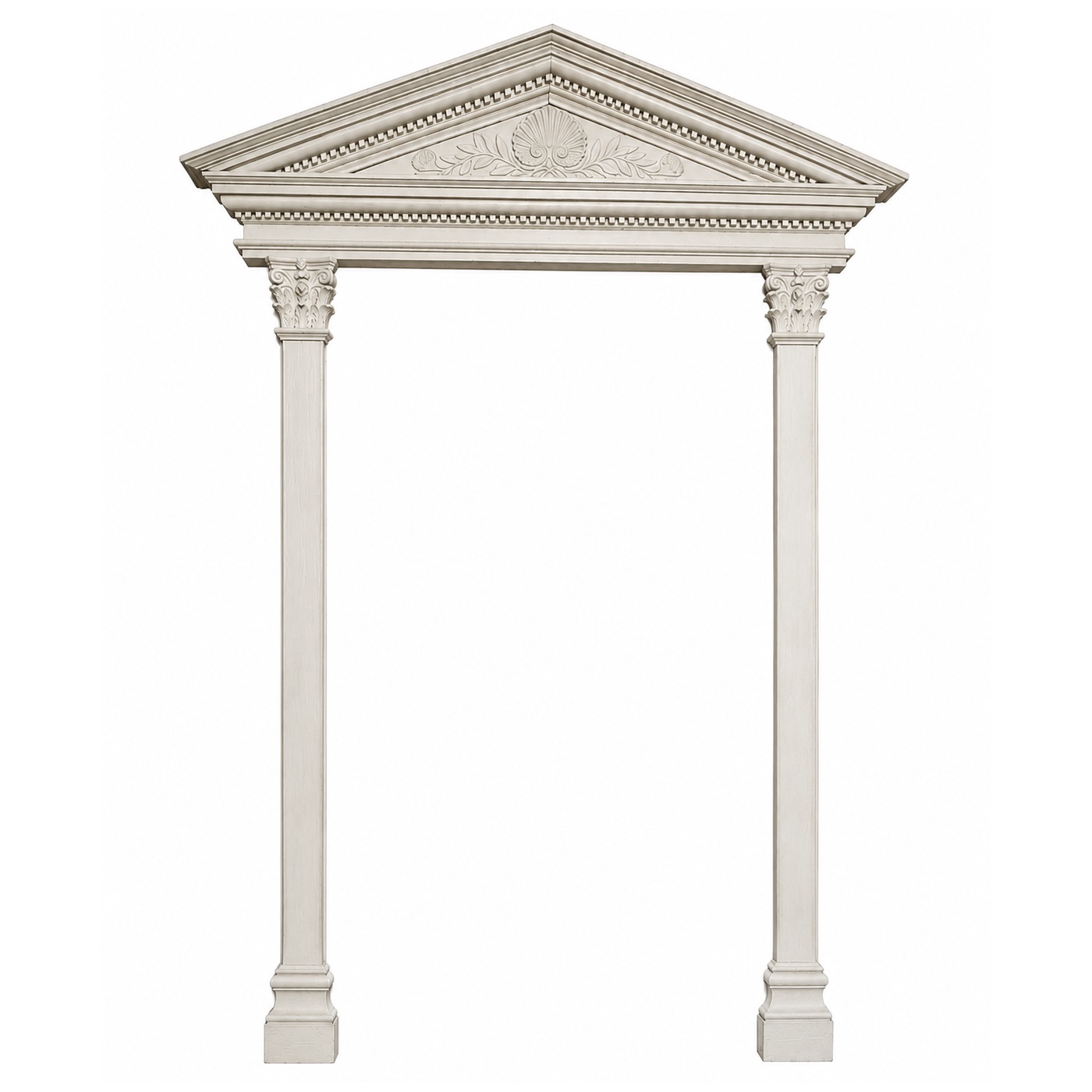 Chambranle, entourage de porte néoclassique en bois laqué, époque Restauration vers 1820