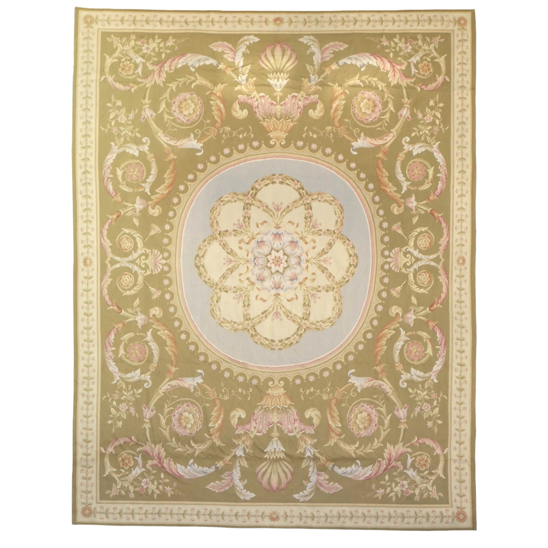 Tapis d'Aubusson de style Empire Restauration, époque XIXe - 372cm x 265cm