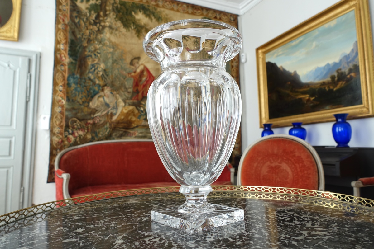 Détail — Grand vase en cristal de Saint Louis taillé, époque fin XIXe siècle