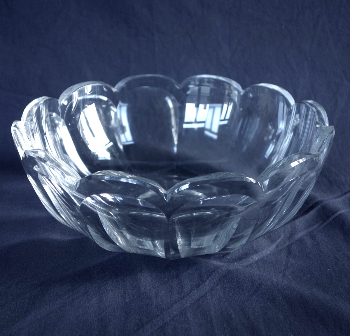 Détail — Saladier en cristal de Baccarat taillé, modèle Harcourt Malmaison