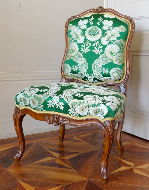 Detail — Etienne Meunier : Louis XV period chair - stamped