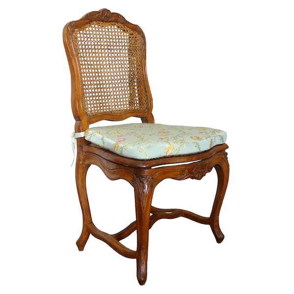Chaise cannée d'époque Louis XV