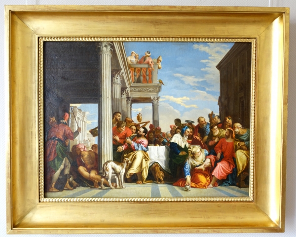 Détail — Le festin chez Simon le Pharisien d'après Veronese, école française début XIXe - huile sur toile 109cm x 135cm